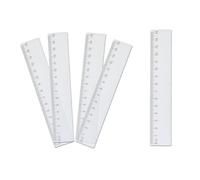 5 reglas de plástico de 15 cm, regla de precisión transparente, con escala métrica y pulgada, regla de medición en relieve, para escuela, oficina, hogar, regla de medición transparente