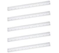 5 reglas irrompibles de plástico transparente de 30 cm
