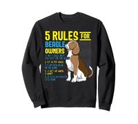 5 Reglas para dueños de Beagle, Amantes de los Perros, Amor de Patas de Cachorro Sudadera