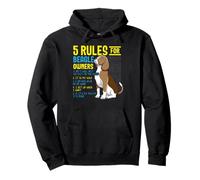 5 Reglas para dueños de Beagle, Amantes de los Perros, Amor de Patas de Cachorro Sudadera con Capucha
