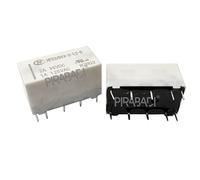 5 Relés BISTABLE 2R 2A Bobina 3V Relé HFD/003-S-L2-D Relé de señal | 2A 30VDC 1A 125VAC Relé para circuito impreso | 10 PIN/pin (5x458)