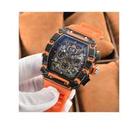 (5) Reloj de lujo para hombre de la marca Richard, de lujo AA Fly back Time, de cerámica blanca,