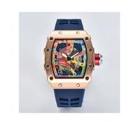 (5) Reloj unisex de cuarzo automático AAA de lujo superior Richard Ceramic Smiley Trend de 3 pines