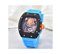 (5) Reloj unisex de cuarzo automático Top Deluxe Deluxe RM Ceramic Smile Trend con 3 pines