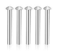 5 remaches sólidos de cabeza redonda de aluminio, remaches sólidos para mango de pala de pala y remache para jardín, pala de jardín (50 x 6 mm)