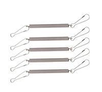 5 resortes con 2 clips utilizados individualmente en combinación para sostener botellas dispensadoras de agua de conejo para animales pequeños, clips de resorte de metal