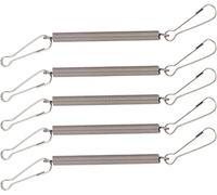 5 resortes con 2 clips utilizados individualmente o en combinación para sostener dispensador de agua de conejo para animales pequeños, suministros de alimentación y riego, clips de resorte para