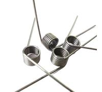 5 resortes de torsión pequeños de acero inoxidable 304, con horquilla de 120°/180°, diámetro del alambre: 1,0 mm.(120 degrees/6 laps,6mm)