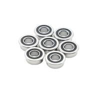 5 rodamientos MF105 RS de 5 x 10 x 4 mm ABEC-7 Voron 3D con brida MF105-2RS, rodamientos de bolas MF105RS for impresión 3D.