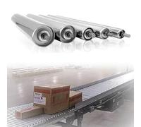 5 rodillos transportadores de acero inoxidable galvanizado de alta resistencia, 25 mm de diámetro, 500 mm de longitud, rodillos de repuesto para sistemas de manipulación de materiales