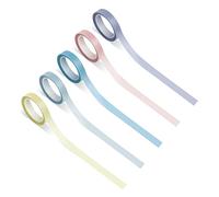 5 rollos Cinta Resaltadora, Extraíble, Cinta Fluorescente de Neón Adhesivo Transparente para Marcar Cinta de Color Para Estudiantes Profesores Libros para Marcar Lectura (6mmx5m,Color corpulento)