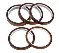 5 Rollos Cinta Termica Adhesiva para Sublimacion, Kapton Tape Cinta Aislante para Prensa en Caliente, Circuito, Alambres, Soldadura de Estaño