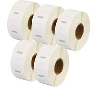 5 rollos compatibles S0929120 25 mm x 25 mm Etiquetas para LabelWriter 4XL 450 400 330 320 Twin Turbo Duo Seiko SLP 450 440 430 420 410 400 240 220 200 100 Pro Plus 750 Etiquetas por rollo, extraíble)