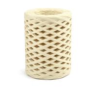 5 rollos de 100 m hilo paja rafia natural, tejido a mano, for tejer a ganchillo, ideal for sombreros, bolsas playa y embalaje regalo Para Manualidades(Beige)