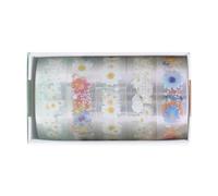 5 rollos de cinta transparente decorativa de mariposa con patrón de flores para enmascarar cuentas de mano para artistas y manualidades