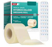 5 rollos de hidrocoloide de 360 cm y 10 tiritas hidrocoloides, rollos de yeso hidrocoloide, rollo de hidrocoloide para cortes y arañazos