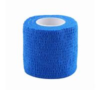 5 rollos de vendajes autoadhesivos arcoíris antiagua, permeables al aire, superficie lisa, antitranspiración, tela no tejida de alta calidad, fácil de rasgar sin tijeras (azul)