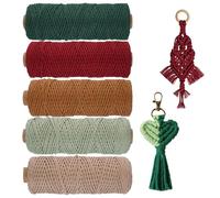 5 Rollos Hilo Macrame 3mm X 50 M, Cuerda Manualidades Hechos a Mano, Cuerda Macrame para Tejer Tapices, Crear Atrapasueños, Decorar el Hogar, Decorar Paredes y Realizar Creaciones Artesanales