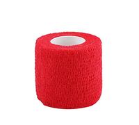 5 Rolls/Set Self Adhesive Bandage Wrap,Non Woven Fabrics Sports Bandage Tape Water proof Athletic Elastic Cohesive Bandage for Sports Support and Protection and First Aid,4.5×5cm (Red)