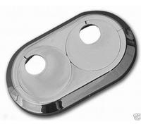 5 rosetas dobles para radiador, cromadas, 15 mm