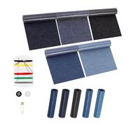 5 Rotoli Parches Ropa Termoadhesivos Jeans, 8 X 50 Cm Tela Termoadhesiva, Tela Adhesiva Para Ropa, Parche Tela Adhesivo, Remendo Roupa Termoadesivo，Adatto Per Cucire E Riparare Indumenti