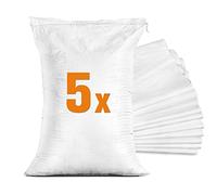 5 Sacos para escombros - Saco rafia - Saco arena para inundaciones - Bolsas obra y jardin (40 x 60 cm)