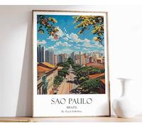 5 Sao Paulo Print Sao Paulo Travel Poster Brazil Travel Print Tropical Decor Brazil Wall Art La Poster A5 - Inspirador Motivacional Arte de la pared Vida diaria Cita alentadoras frases cortas famosas