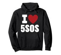 5 Seconds of Summer I Heart In Black Sudadera con Capucha