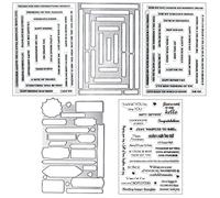 5 sellos y troqueles para hacer tarjetas, troqueles de corte de metal, sellos de silicona transparente, plantillas de silicona de acero al carbono, plantilla de grabado en relieve para hacer tarjetas,