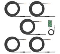 5 Sensores de Temperatura DS 18B20, Sonda Inox Impermeable, Cable de 1 m | Temperatura del agua, rango -55 a 125 °C, precisión ±0,5 °C de -10 a 85 °C, 1-Wire, para acuarios, HVAC, IoT y automatización