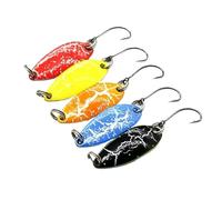 5 señuelos de Pesca Tipo Cuchara de 3,2 cm y 3 g, de Colores Variados, Cebo Artificial for Trucha Isca, Aparejos de Pesca, cucharas de Trucha Leurre para Agua Salada, Trucha