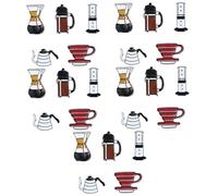 5 Series Broche De Cafetera Broches Broche De Café Alfiler Broche De Ropa Pasador De Mochilas Broche De Taza De Café De Dibujos Animados Pin Mochila Aleación 5 Piezas X 5
