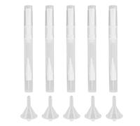 5 Set Empty Nail Oil Pen Transparent Plastic Tube Nylon Fiber Brush Cuticle Oil Pen for Travel