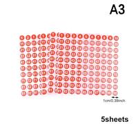 5 Sheets Number Stickers 1-100 Label Sticker For Diy Craft Nail Polish Glue Bottle Scrapbooking Diary Stationery Para Oficina(A3)