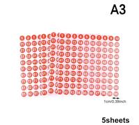 5 Sheets Number Stickers 1-100 Label Sticker For Diy Craft Nail Polish Glue Bottle Scrapbooking Diary Stationery Para Oficina(A3)