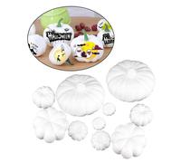 (5 Sizes 10pcs)Halloween Artificial White Pumpkins Decor Table Photo Props Kids Craft