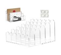 5 Slot Mail Organizer - 5 Compartments Letter Holder, Letter Racks For The Home, Clear Envelope Organizer | Vertical Mail Storage Rack Multifunctional For Envelope Letters Document File Notebook