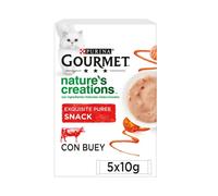 Purina Gourmet Nature´s Creations Puré Buey y Tomate Gatos 5 x 10 gr