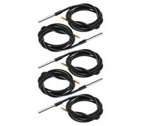 5 sondas de sensor de temperatura con carcasa de acero inoxidable impermeable para Raspberry Pi DIY soporte electrónico 3 0 V 5 5 V de potencia y 100 cm de longitud de cable