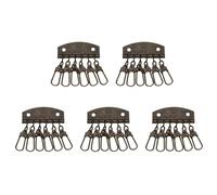 5 soportes con 4/6 ganchos a presión, organizadores de llaveros, accesorios de hardware para cartera de manualidades de cuero