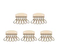 5 soportes con 4/6 ganchos a presión, organizadores de llaveros, accesorios de hardware para cartera de manualidades de cuero