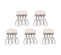 5 soportes con 4/6 ganchos a presión, organizadores de llaveros, accesorios de hardware para cartera de manualidades de cuero