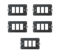 5 soportes de 3 módulos/plazas, compatible con BTicino Magic, caja 503, fabricado en tecnopolímero de alta calidad, compatibles con las placas y los módulos originales
