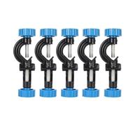 5 soportes de abrazadera de cruz de laboratorio para varillas de 18 mm/21 mm, soporte de aleación de aluminio con pomos de plástico, agarre de clip de ajuste universal para aparatos de laboratorio (M)