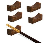 5 soportes de palillos de madera para fiestas de restaurante en casa, soportes de palillos naturales de primera calidad, juego de soporte de cuchillo de tenedor de cuchara