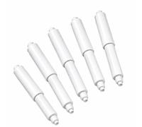 5 soportes de papel de aseo, varillas de repuesto para portarollos de inodoro, soporte de resorte de plástico, 11-15,5 cm, accesorio ajustable para baño, aseo, cocina y dispensador empotrado