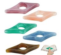 5 soportes de resina para el pulgar para libros de lectura, abridor de anillos de dedo para libros, marcapáginas para gusanos de biblioteca, profesores, mejores amigos, accesorios de libros para