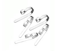 5 soportes para calcetines de Navidad, ganchos decorativos de metal para repisa y varias superficies en tu hogar (plateado)