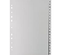 5 Star Buchstabenregister A-Z Din A4, Complète Hauteur, Gris