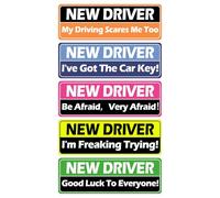 5 stuks magnetische autostickers, nuevas pegatinas magnéticas para conductores estudiantes, señales reflectantes de advertencia, decoración para coches Student Driver Magneet voor Auto